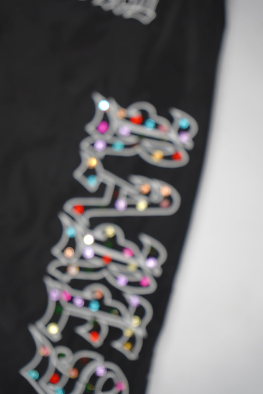 Black jewel track pants