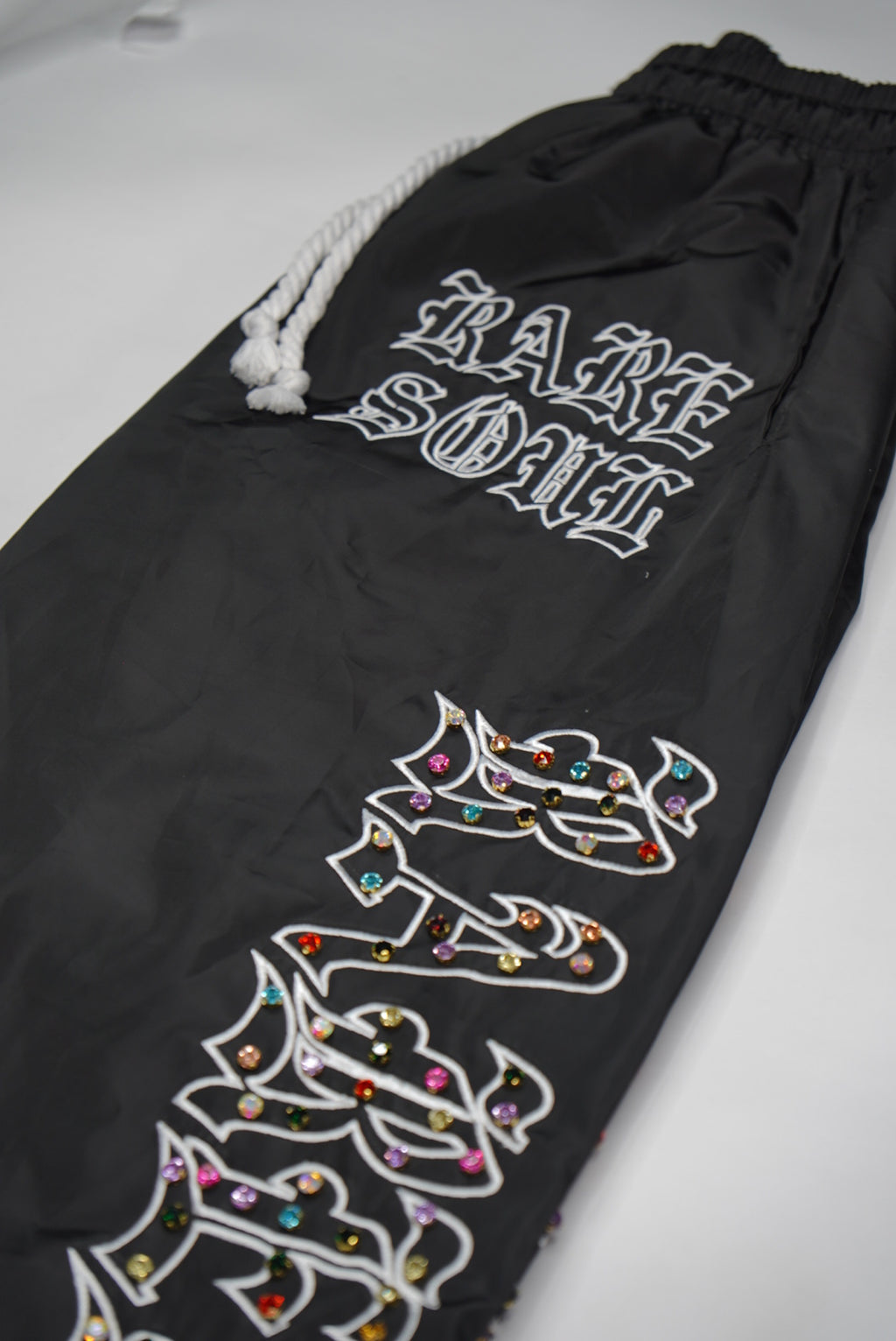 Black jewel track pants