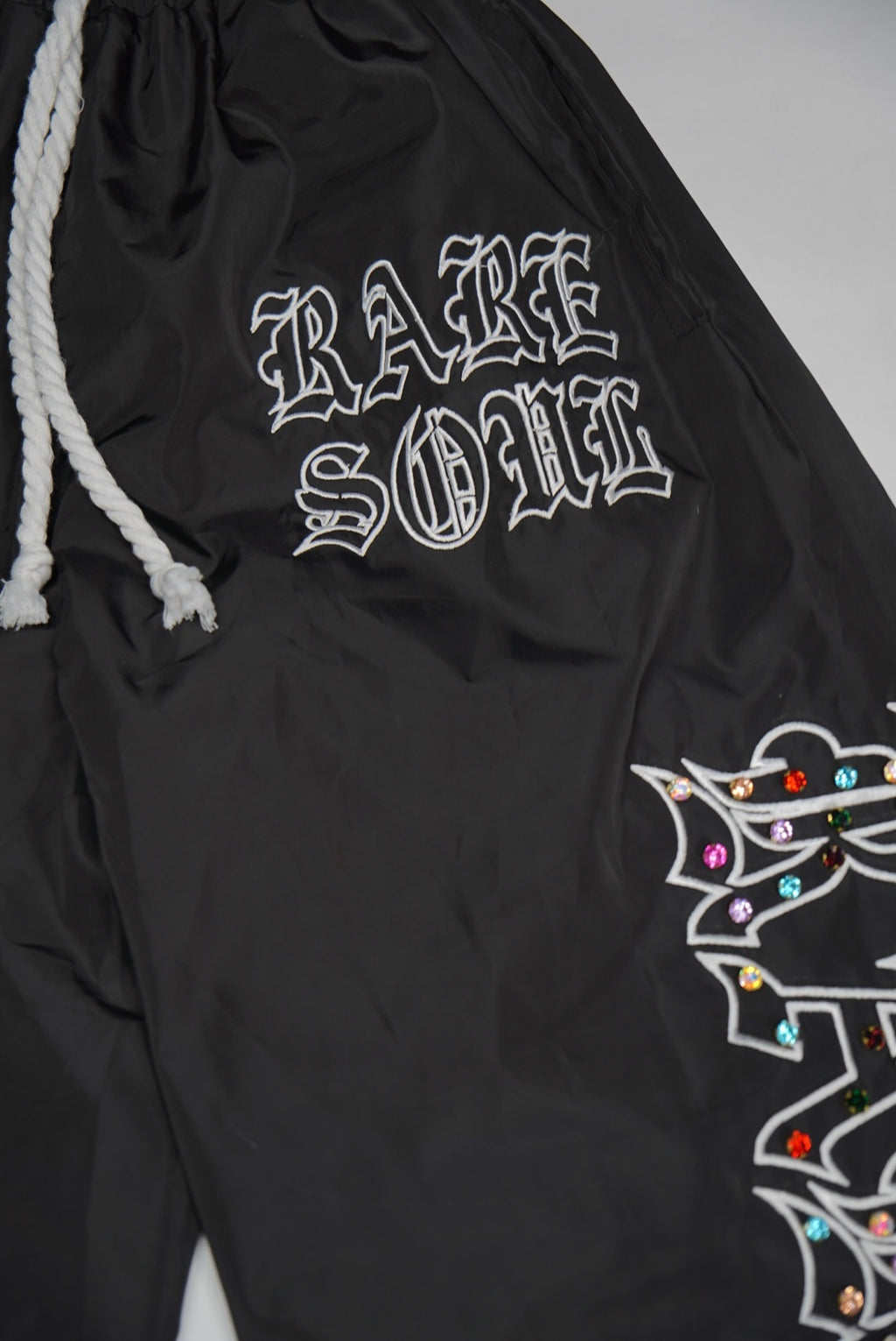 Black jewel track pants