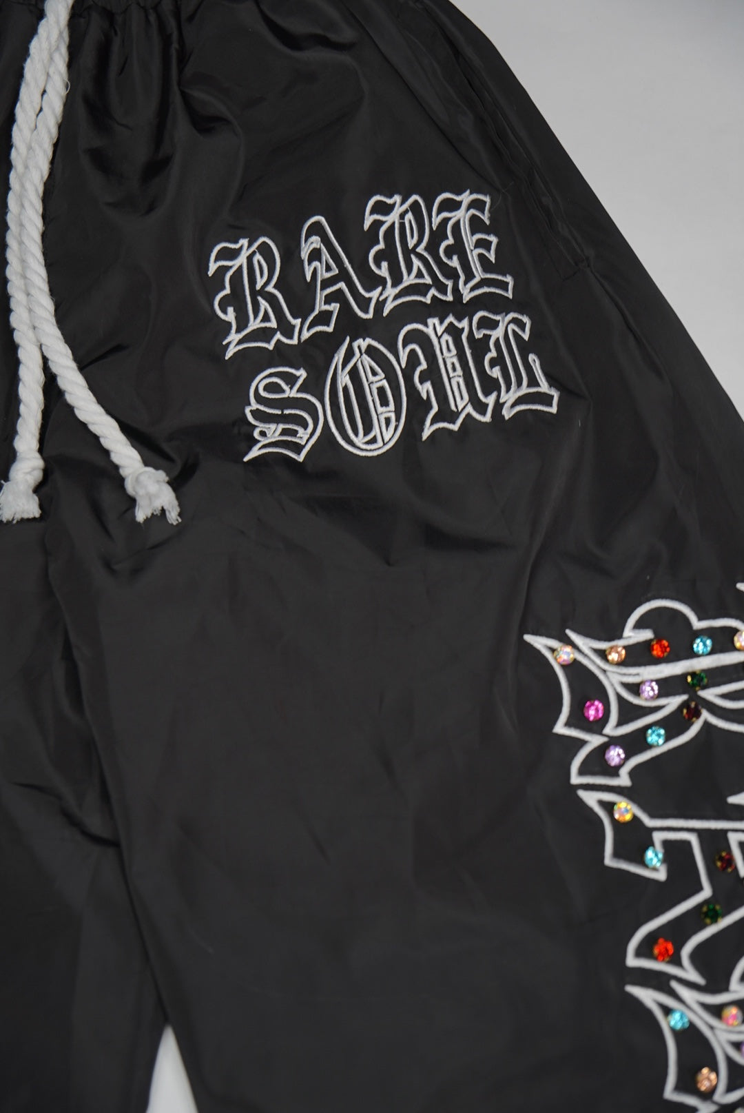 Black jewel track pants