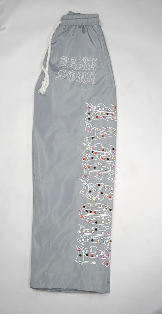 Grey jewel track pants
