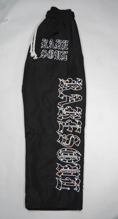 Black jewel track pants