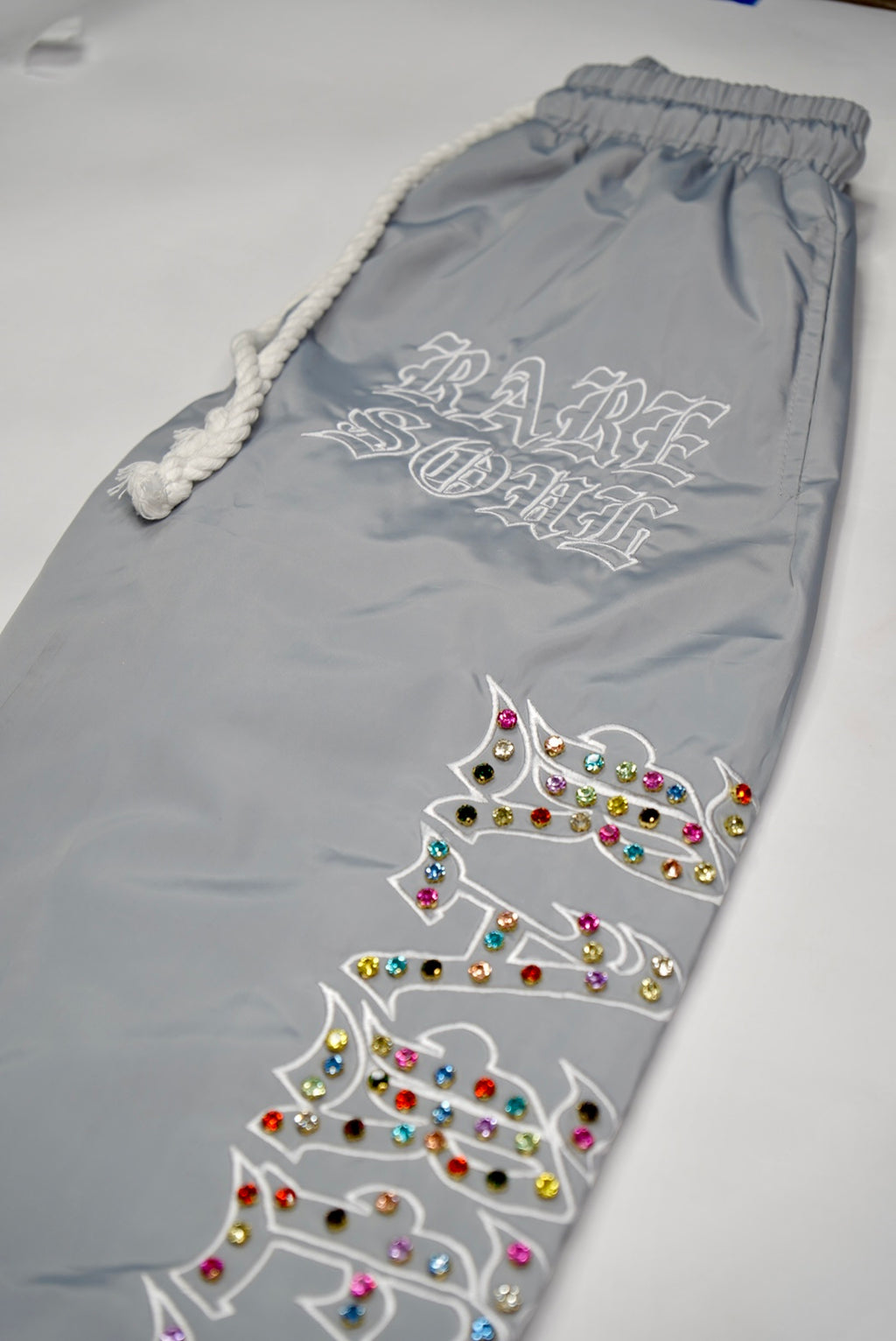 Grey jewel track pants